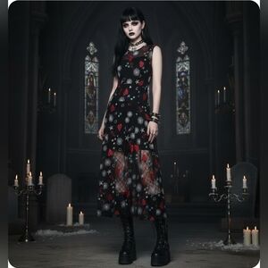 Maje Rosia Embroidery Bohemian Gothic Chic Dress Sz 1